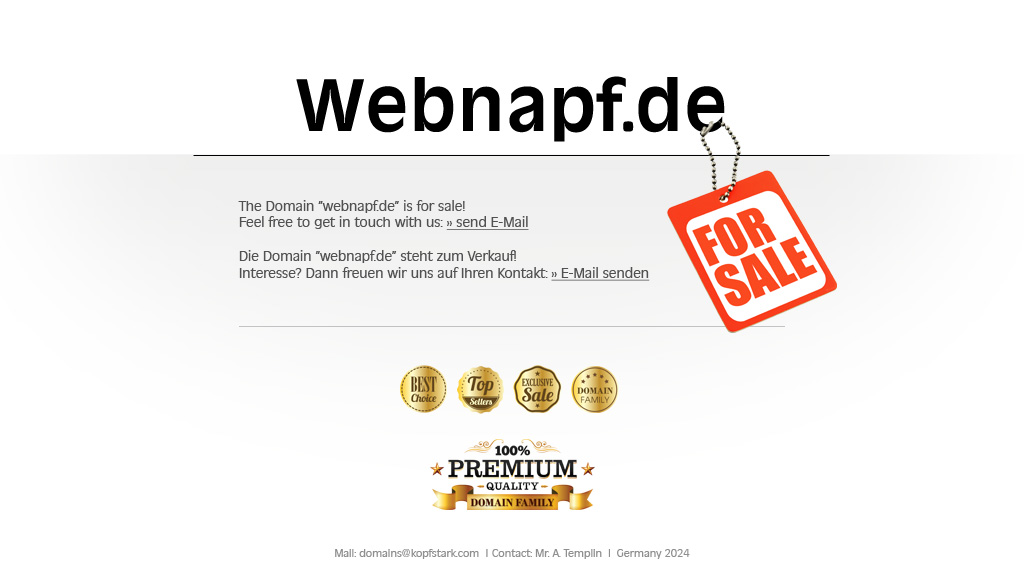 webnapf.de steht zum Verlauf!